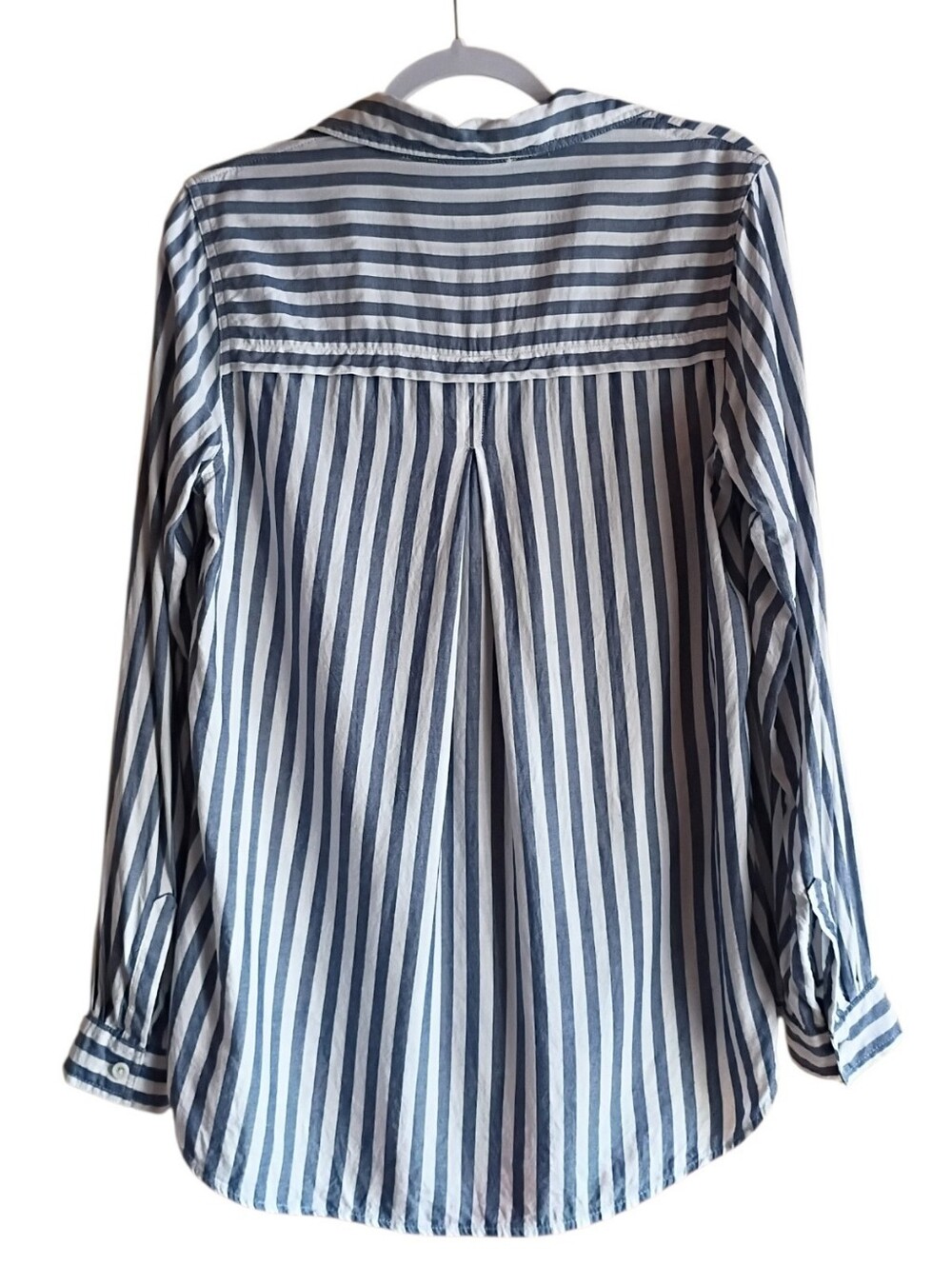 BEACH LUNCH LOUNGE Womens Shirt Button Down Blue White Stripes MEDIUM - Picture 4 of 8